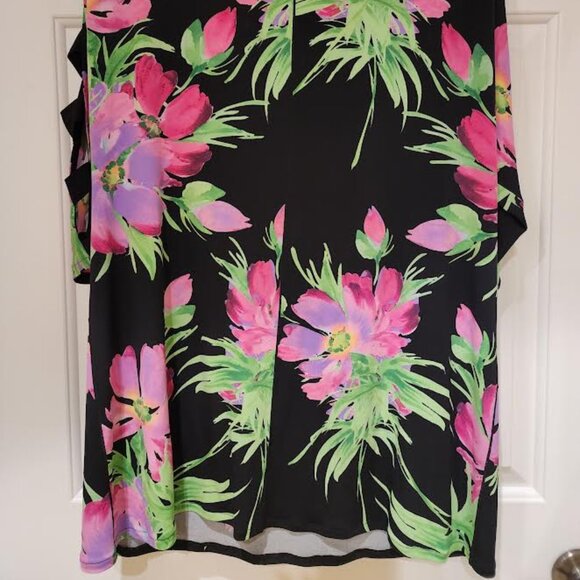 EVA VARRO  XL TUNIC TOP W/ LATTICE SLEEVES NWT - Picture 4 of 7